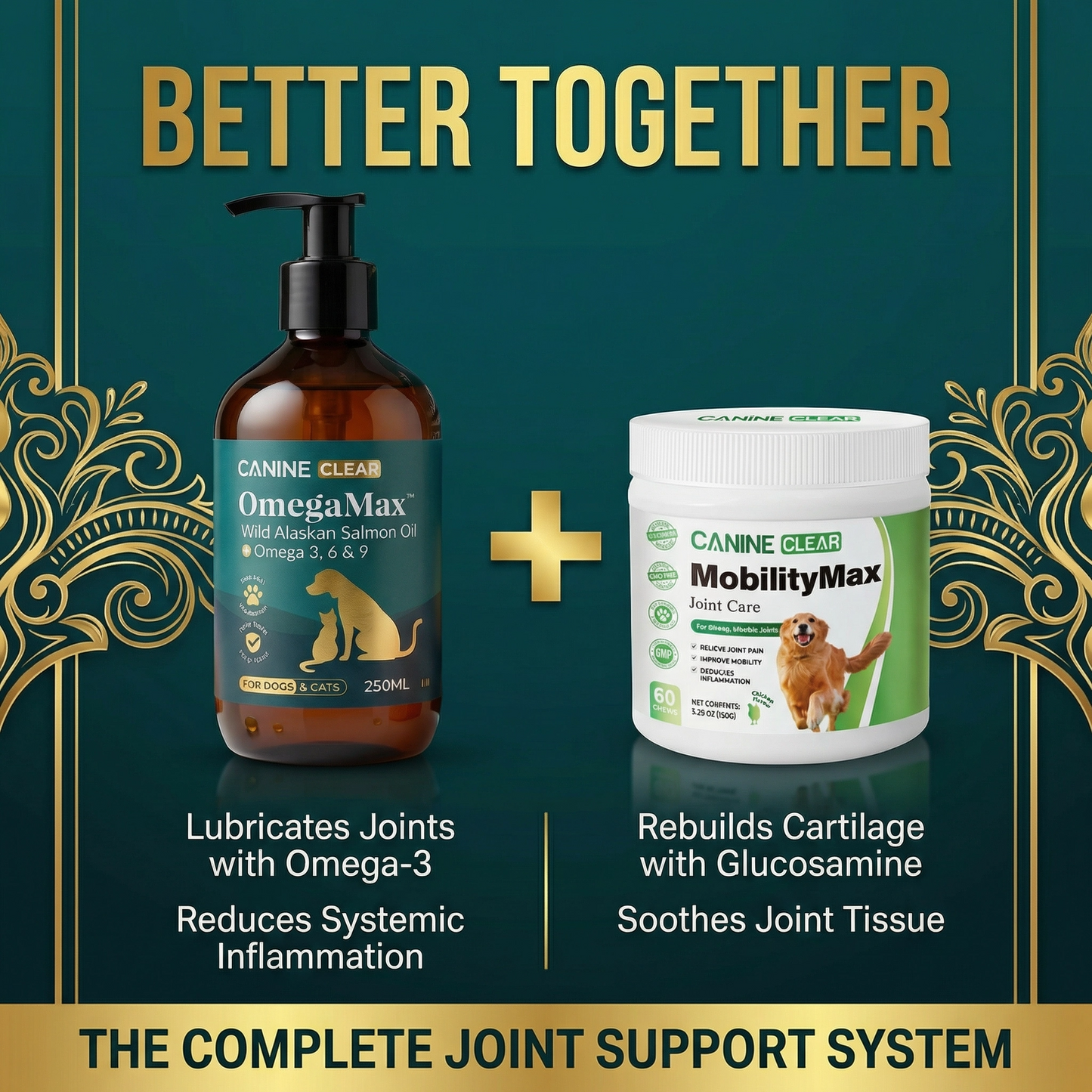OmegaMax™ - 100% Wild-Caught Alaskan Salmon Oil - Canine Clear